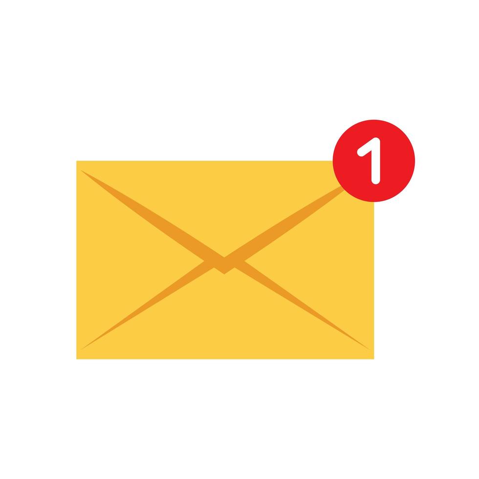 Mail-Symbol. Konzept der eingehenden E-Mail-Nachricht. Symbol oder SMS-Benachrichtigung auf elektronischen Geräten. Vektor-Illustration. eben vektor
