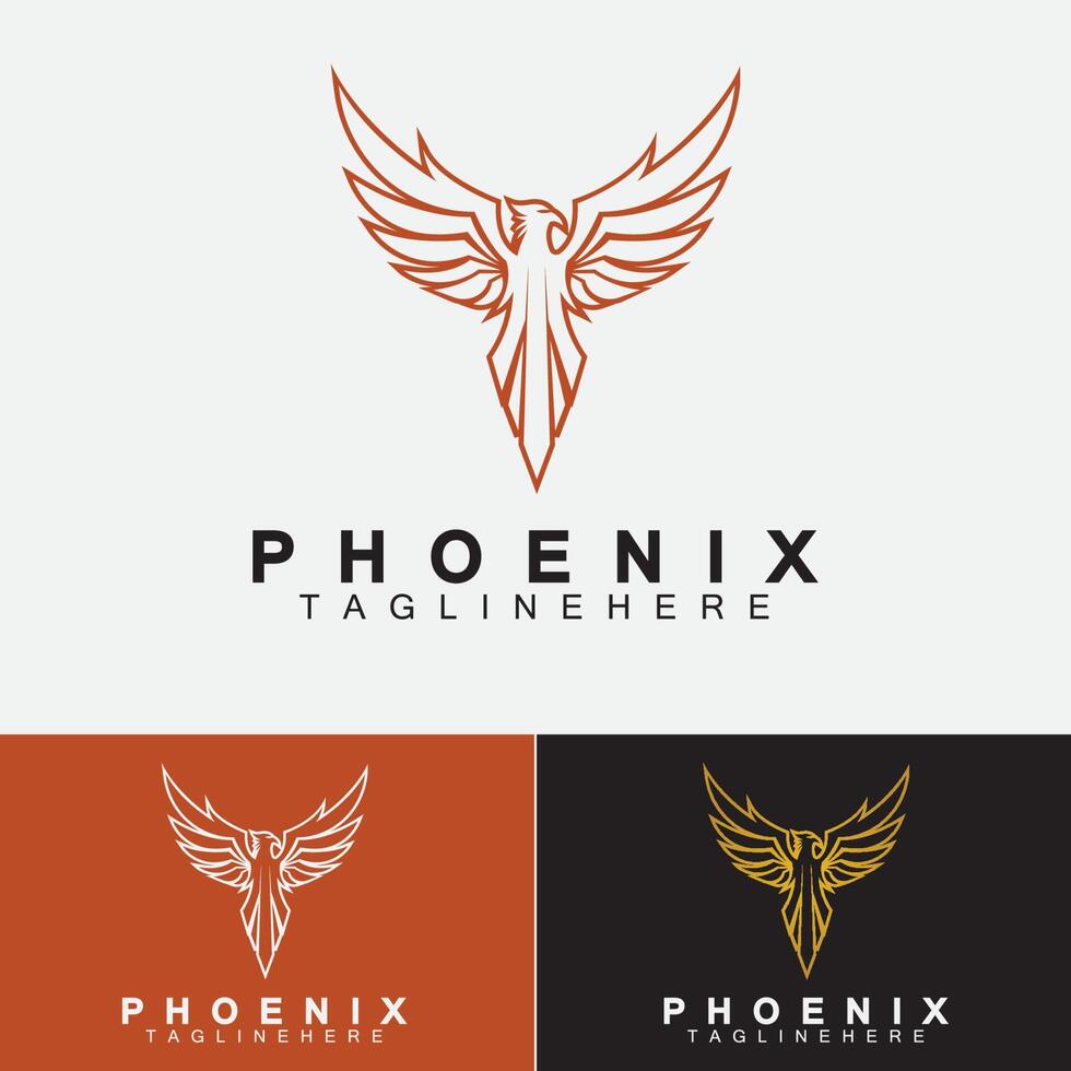 Phönix-Logo-Vektor-Illustration-Design-Vorlage vektor