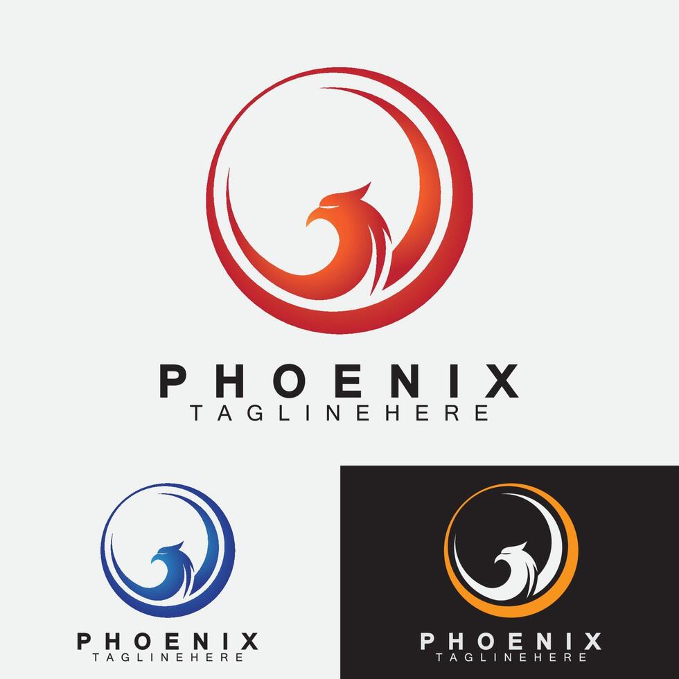 phoenix logotyp vektor illustration formgivningsmall