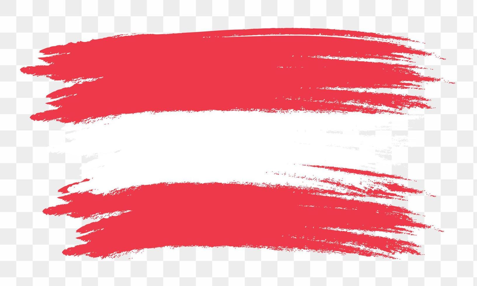 abstrakt Österrike flagga med borste stil. vektor illustration