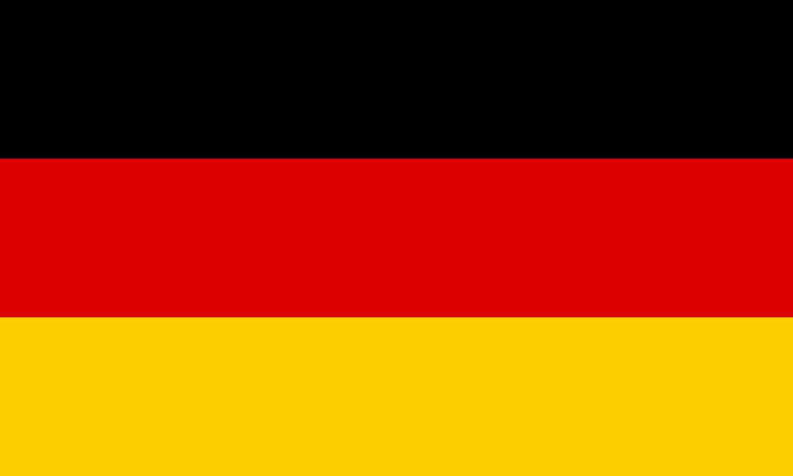 Deutschland-Flagge, Nationalflagge von Deutschland mit flacher Farbe. Vektor-Illustration vektor