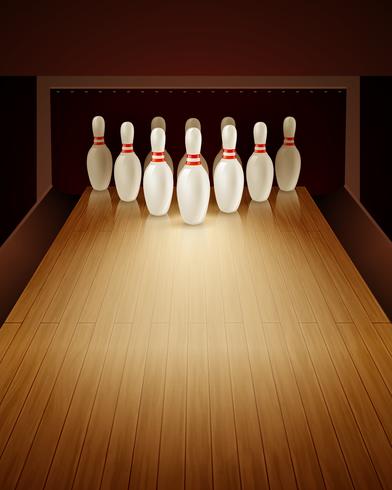 Bowlingspiel realistische Abbildung vektor