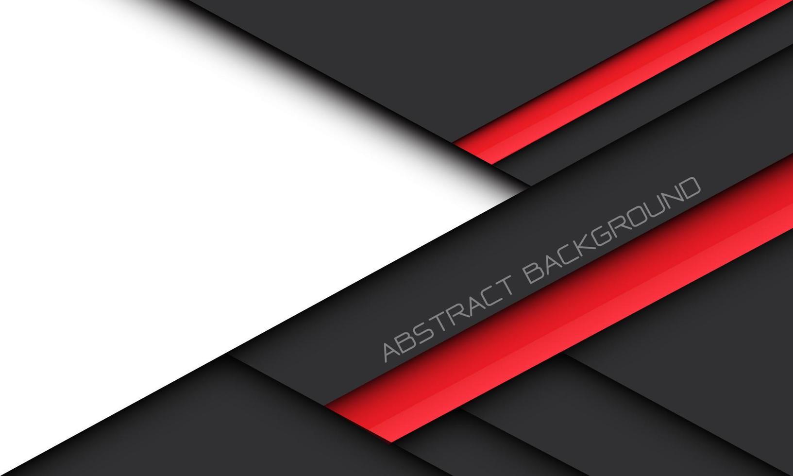 abstrakter roter schwarzer Schatten geometrisch mit weißem Leerraumdesign moderner futuristischer Technologiehintergrundvektor vektor