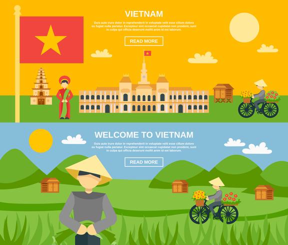 vietnam banner set vektor