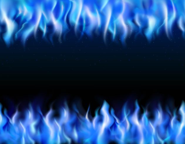 Blue Fire Tileable-Grenzen vektor