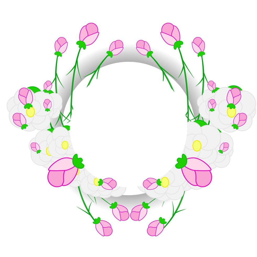 Blumenornament-Vektor-Symbol-Illustration vektor