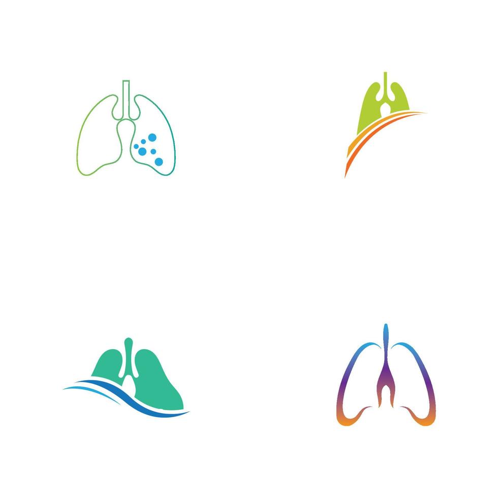 organ lungor logotyp illustration designmall vektor