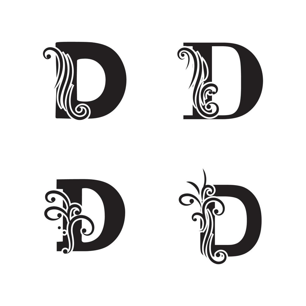 Buchstabe d Logo Vorlage Vektor Icon Design