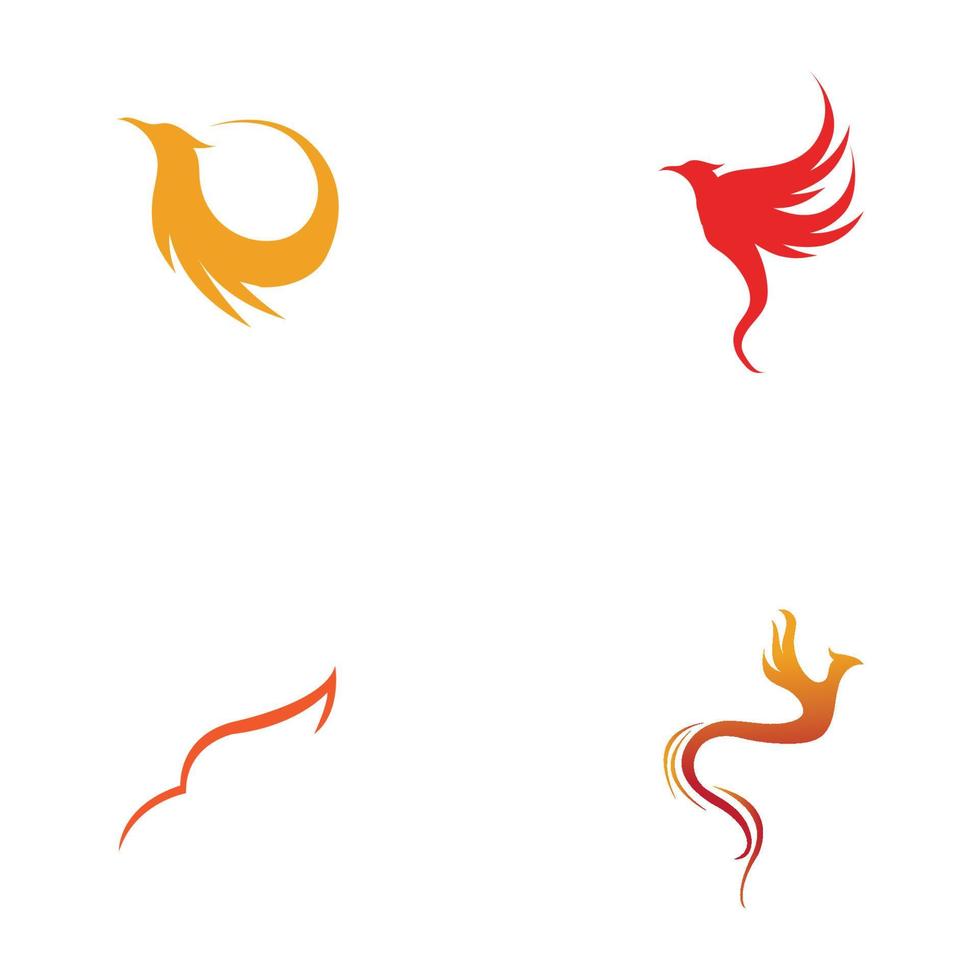 Phönix-Logo-Design-Vektor-Illustration vektor