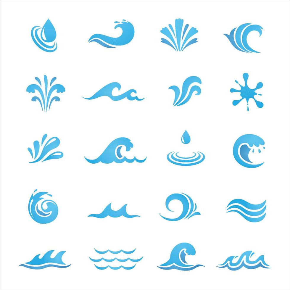 Wasser-Design-Elemente. kann als Icon-, Symbol- oder Logo-Design verwendet werden vektor