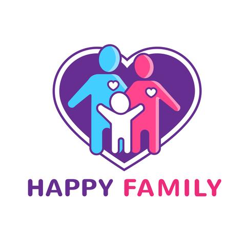 Familien-Logo-Illustration vektor