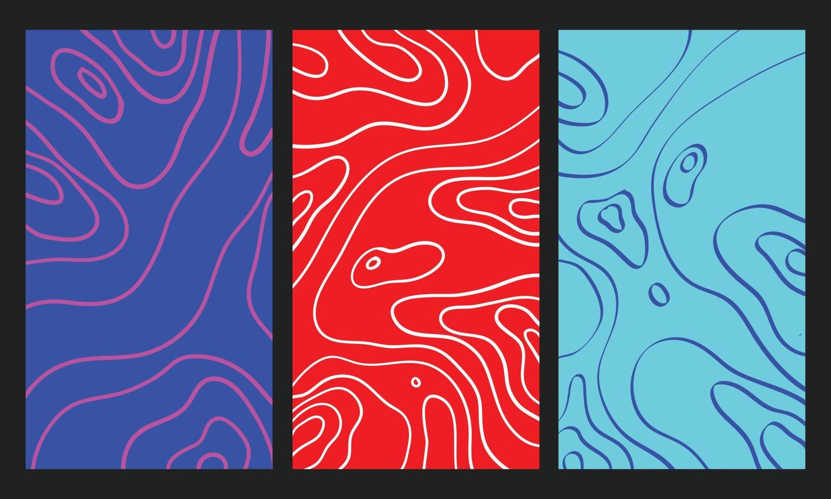 Memphis-Stil-Hintergrund-Vektor-Design-Illustration-Set. bunte und kreative Tapeten in flüssiger Linienverzierung für Banner, Poster, Hintergrund, Cover, Druck usw. vektor