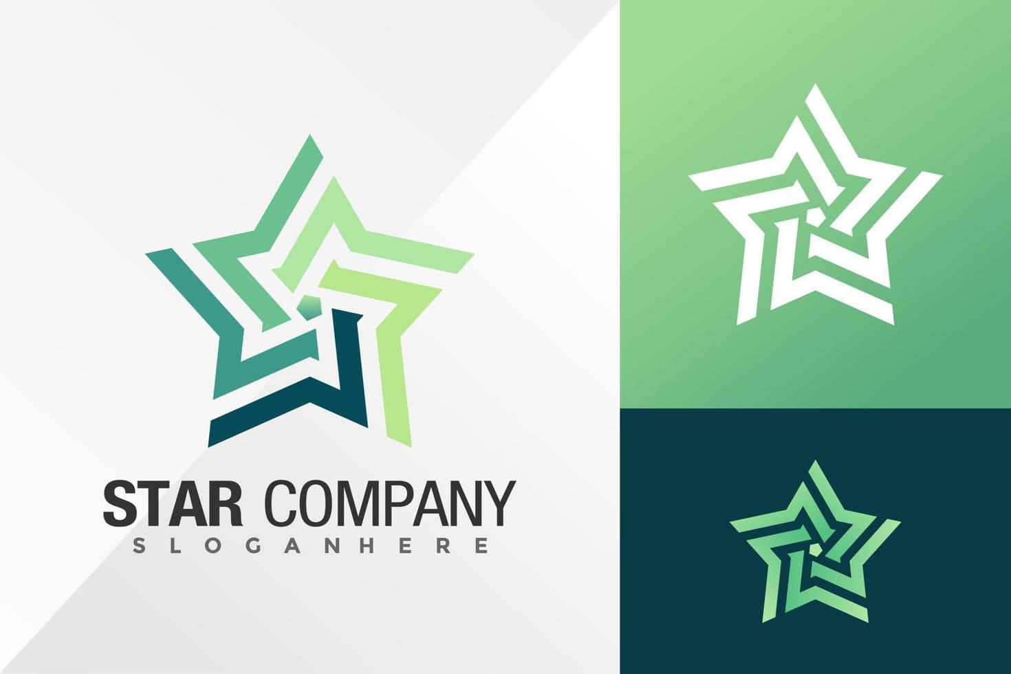 abstrakter Stern kreative Logo-Design-Vektor-Illustration-Vorlage vektor