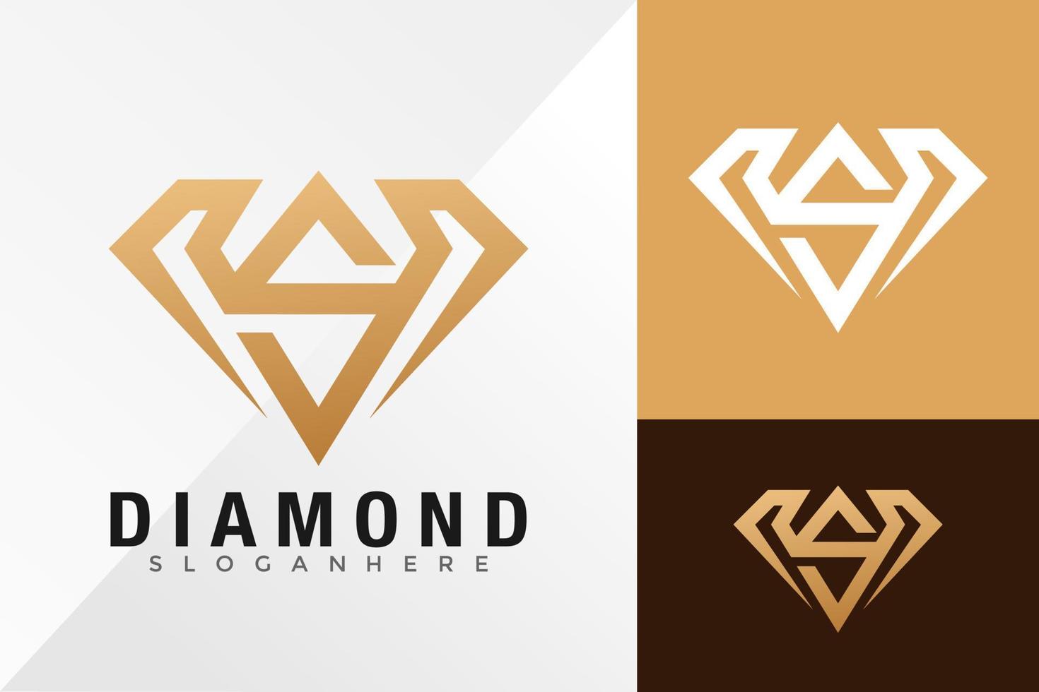 s Diamantlinie Logo Design Vektor Illustration Vorlage