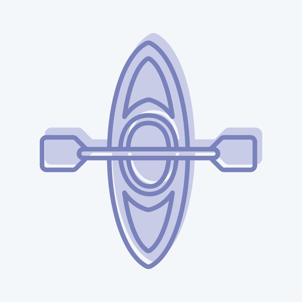 Symbolbootfahren - zweifarbiger Stil - einfache Illustration, bearbeitbarer Strich vektor