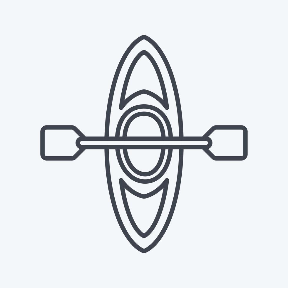 ikon båtliv - linjestil - enkel illustration, redigerbar linje vektor