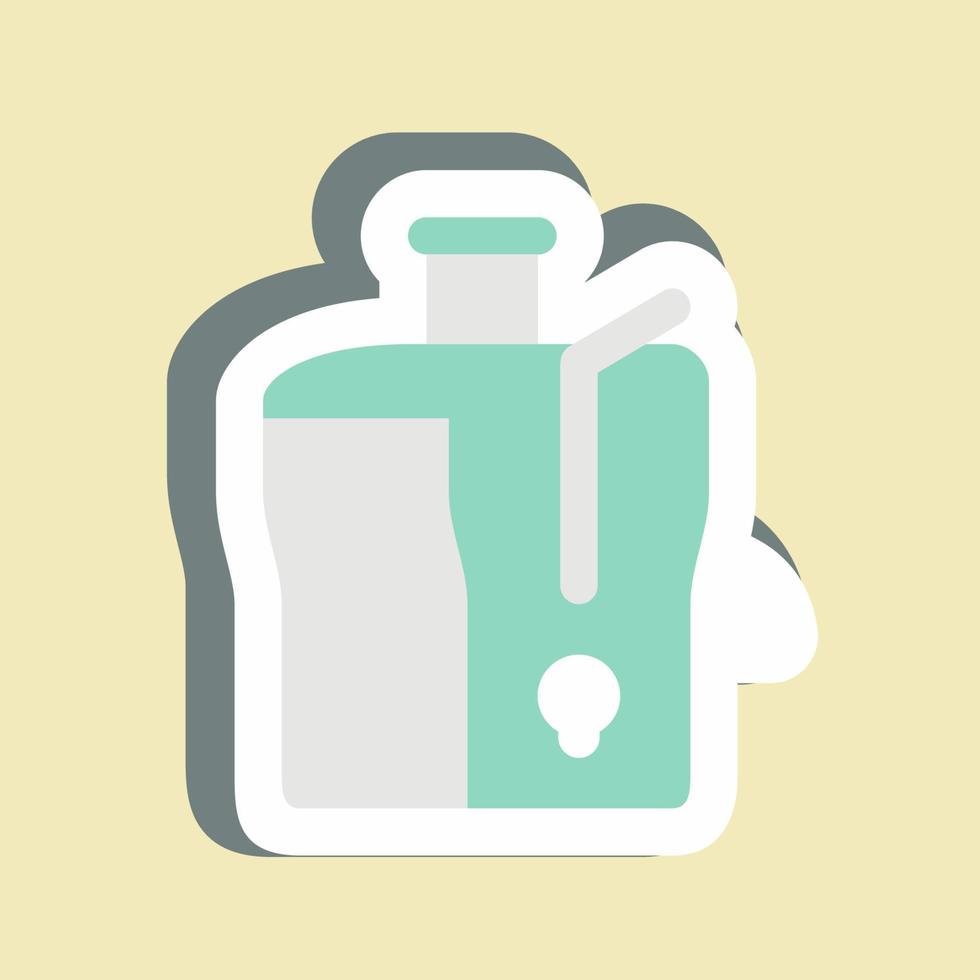 klistermärke juice maker - enkel illustration, redigerbar stroke vektor