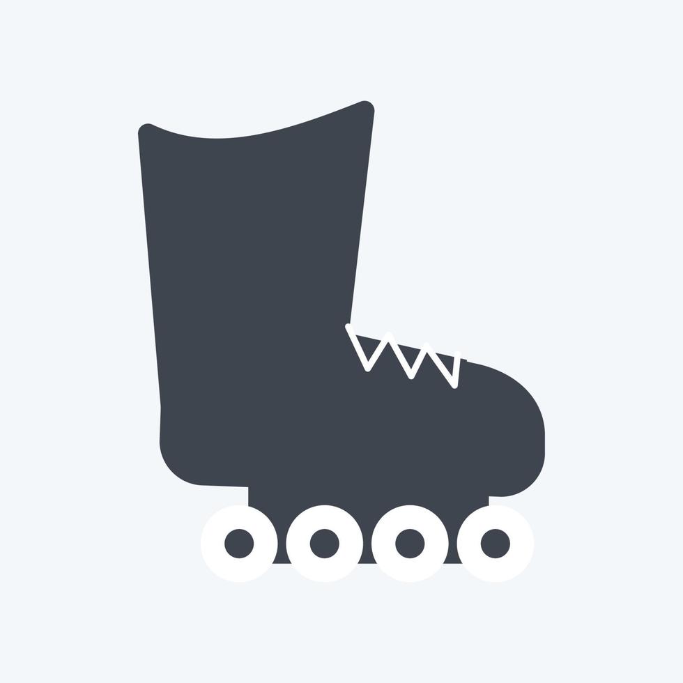 Icon Schlittschuhe - Glyphenstil - einfache Illustration, bearbeitbarer Strich vektor