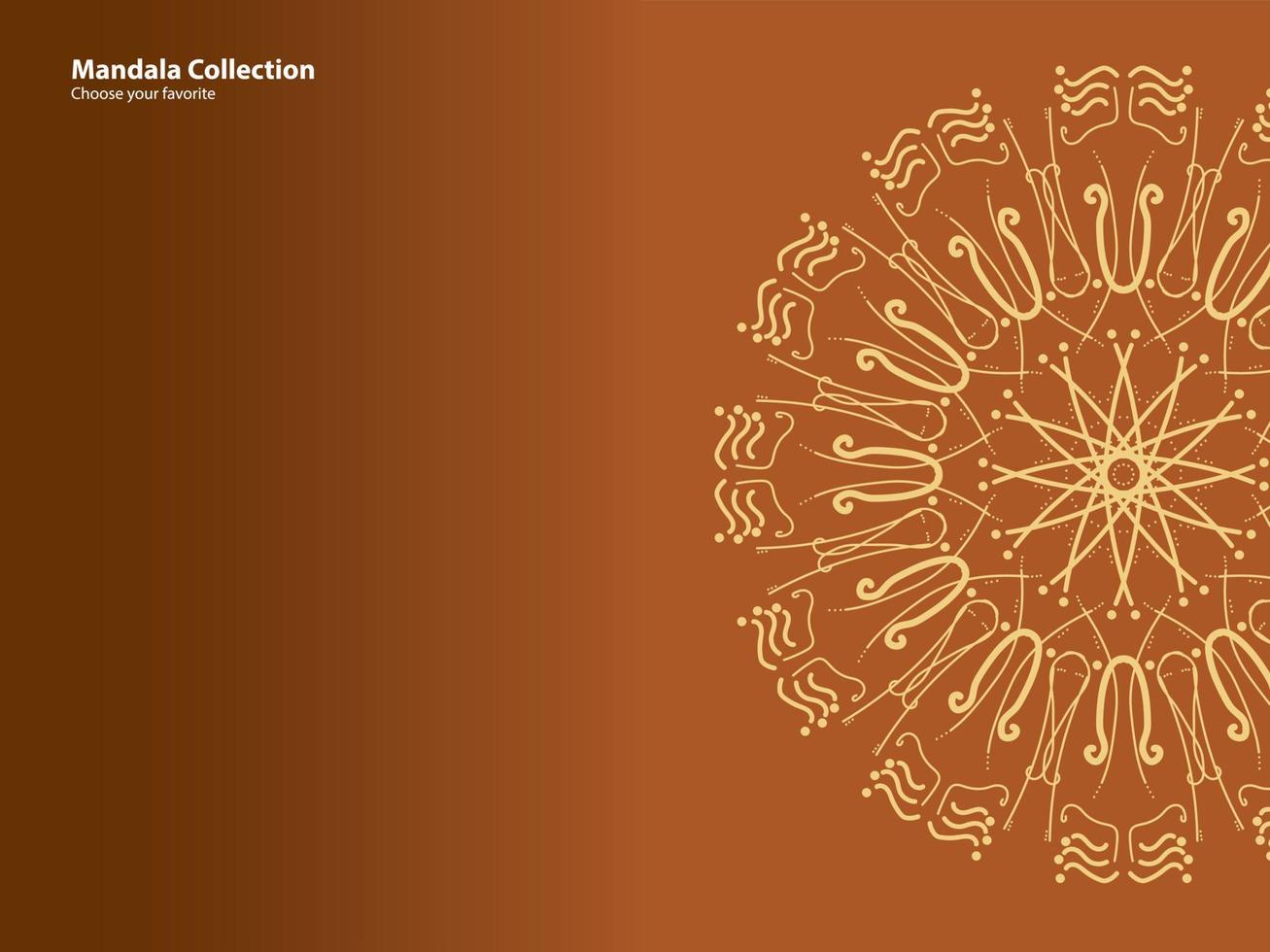 Mandala Muster Vintage ethnische Stammes-Vorlage Stil Element Tapete Hintergrund Motiv Kreis Kunst Textur Druck traditionell elegant Rrund Ornament Zeichnung Dekoration Gold Meditation Blume asiatisch vektor