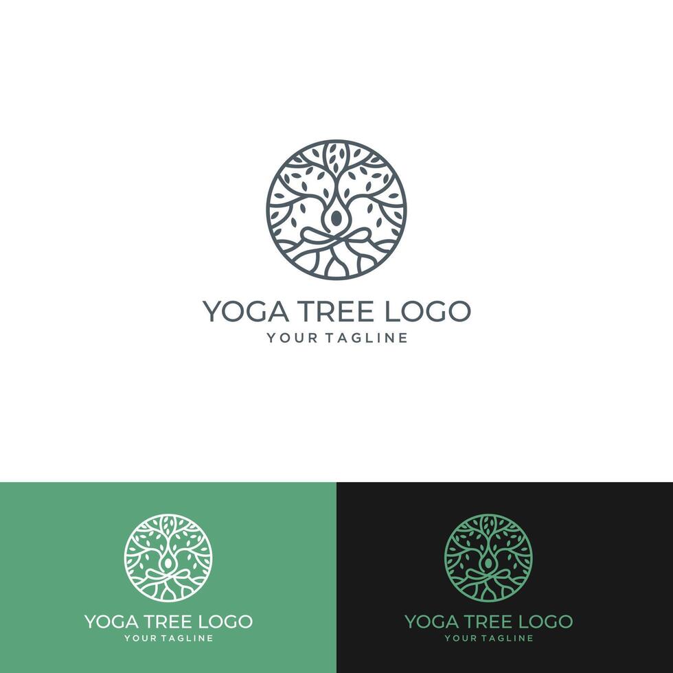 Yoga Lotusblume Logo vektor