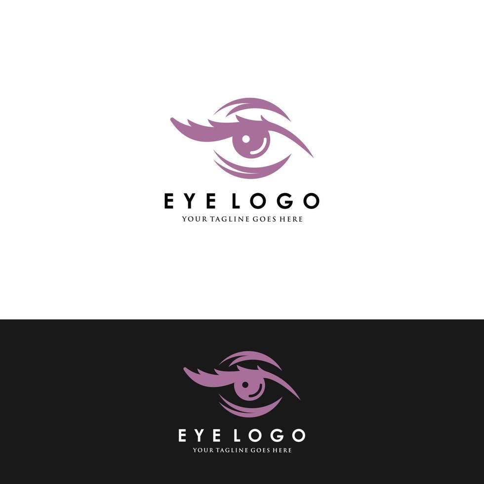 kreativa ögon koncept logotyp formgivningsmall vektor