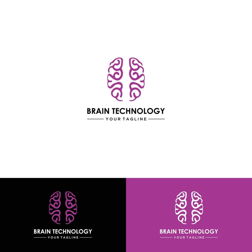 huvudet mänsklig smart teknik logotyp vektor, hjärnan mänsklig artificiell logotyp, ikon vektor, smart tech logotyp vektor