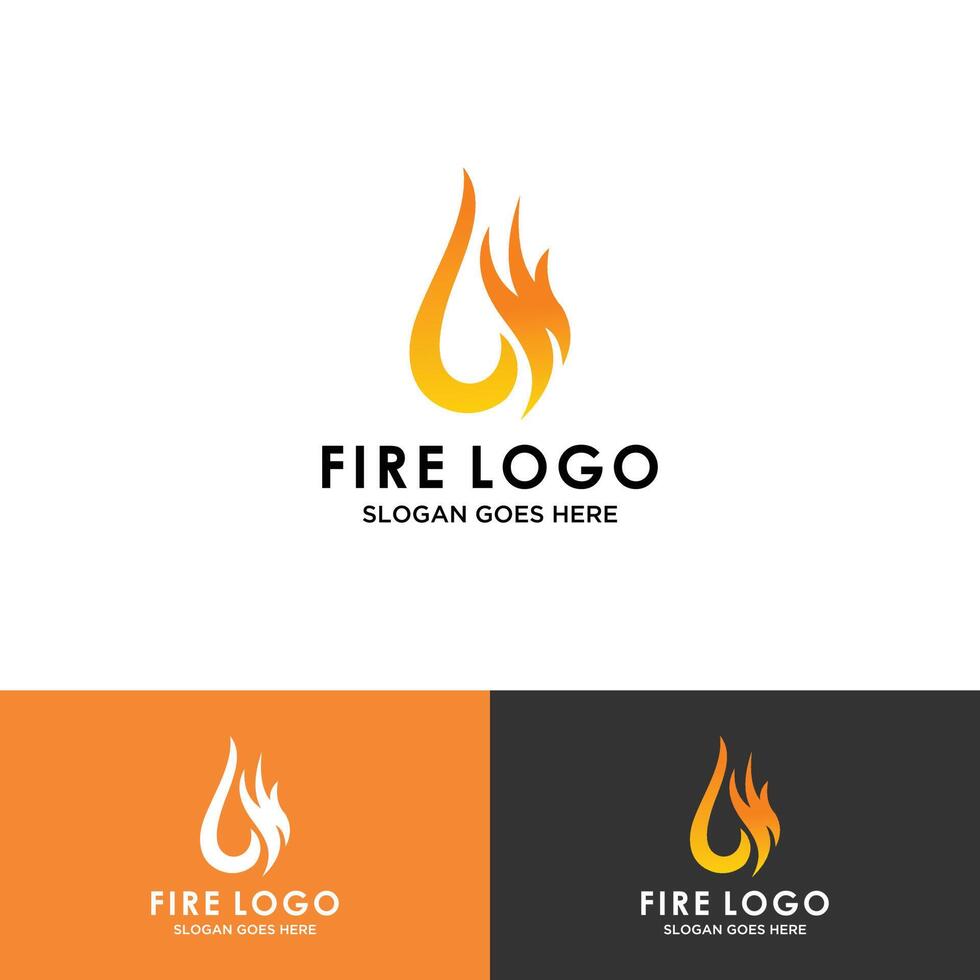 brand låga element vektor logotypdesign