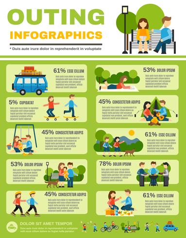 utflykter infographics set vektor