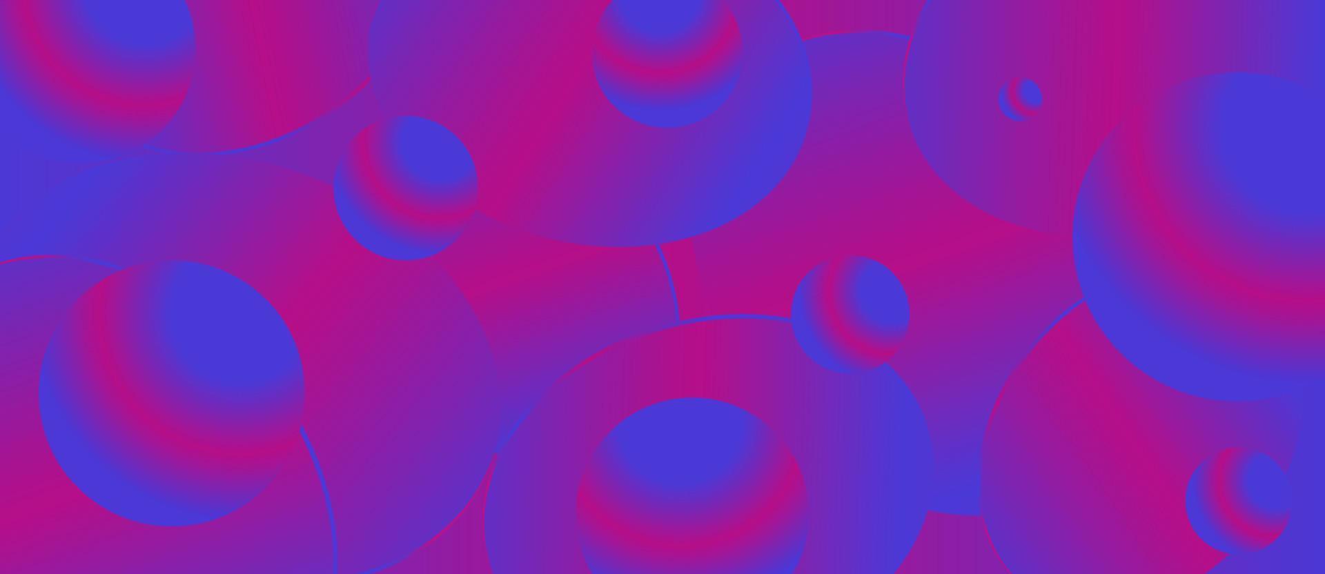 dynamischer geometrischer Farbverlauf 3D-Kugel neonrosa abstrakter Hintergrund. vektor