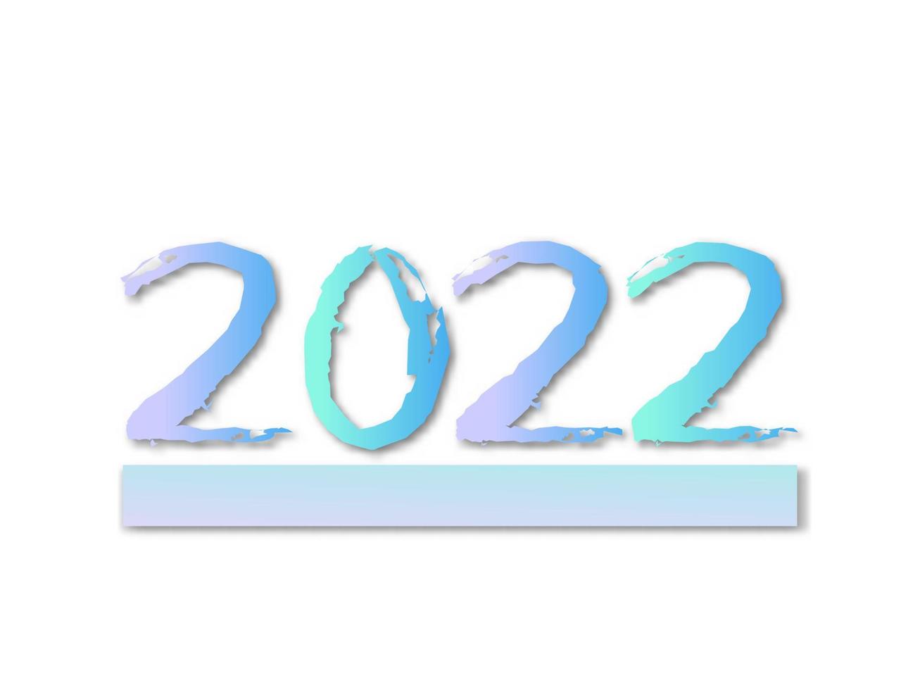 Vektor guten Rutsch ins Neue Jahr 2022. für Broschüren-Design-Vorlage, Karte, Banner. isoliert auf weißem Hintergrund.