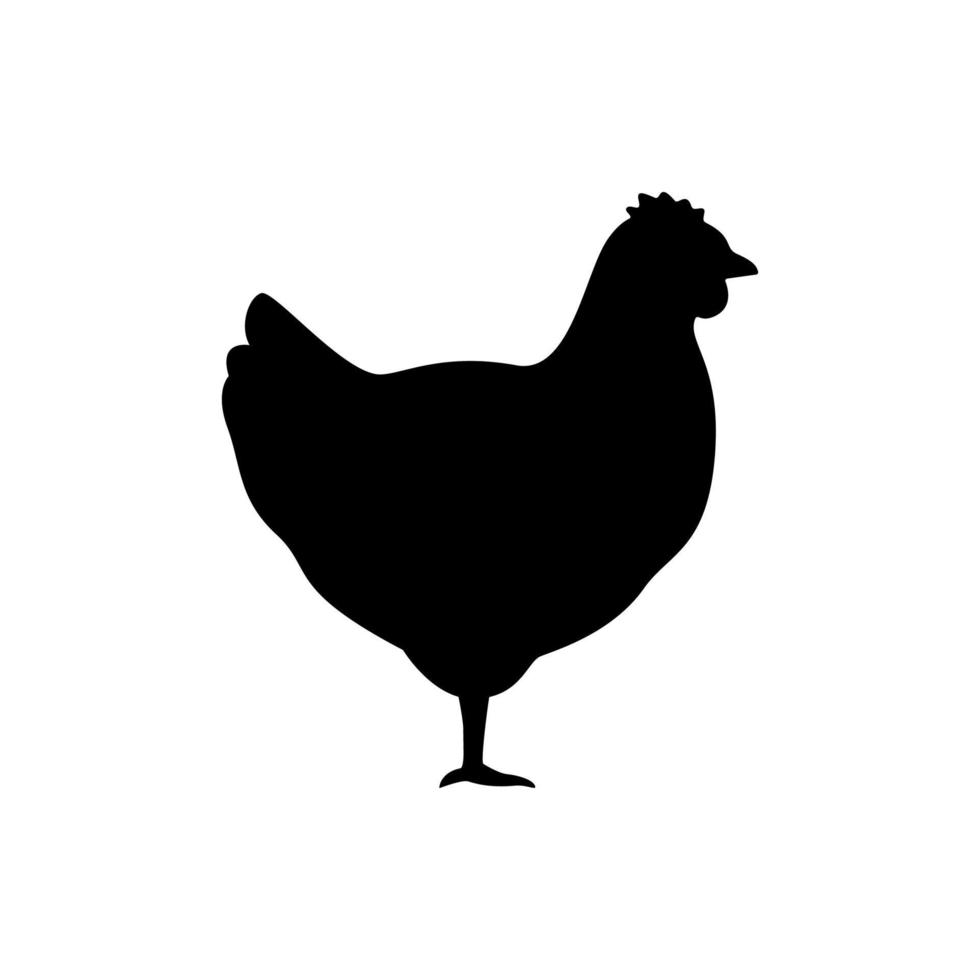 Schneiden Sie Fleischhuhn, Silhouettenvogel, Konturstücke Henne. Diagramm rohes Hühnerfleisch für Metzger. Haushalt Vogelfarm. ganzes Küken von Bein, Flügel, Brust, Trommelstock, Schwanz, Hals. Vektor-Illustration vektor