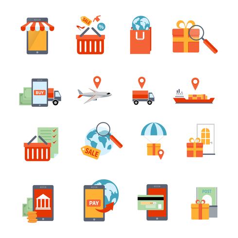 M-Commerce Icons Set vektor