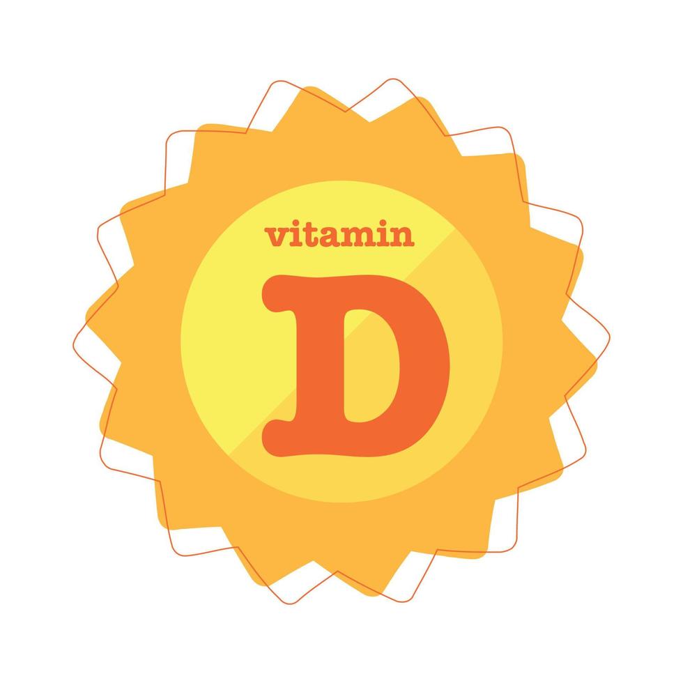 Vitamin-D-Sonnensymbol-Logo-Sammlungssatz, Körpercholecalciferol. goldener Tropfen Vitaminkomplex Tropfen. medizinisch für Heidevektorillustration vektor