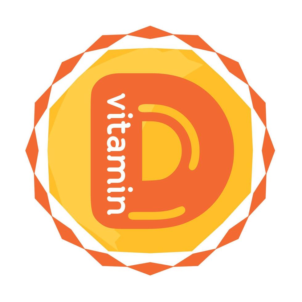 Vitamin-D-Sonnensymbol-Logo-Sammlungssatz, Körpercholecalciferol. goldener Tropfen Vitaminkomplex Tropfen. medizinisch für Heidevektorillustration vektor