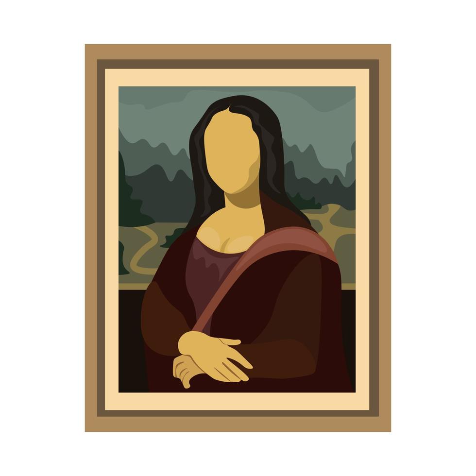 Mona Lisa Porträt ohne Gesicht in Vektorgrafiken vektor