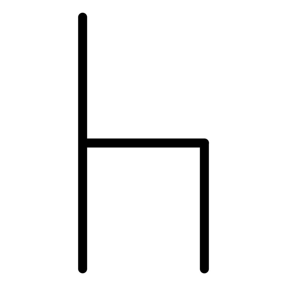 Stuhl-Symbol. Umrisssymbol vektor