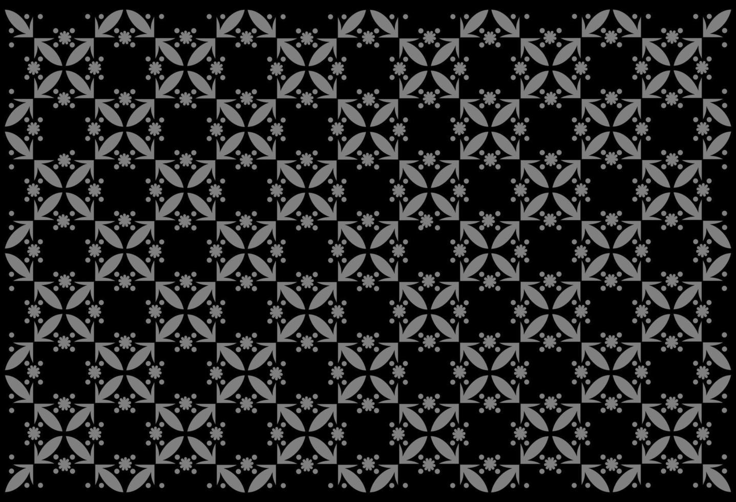 nahtloses Muster Blumenmotiv Batik-Vektor-Design. schwarze und weiße Textur. für Hintergrund, Tapete, Hintergrund, Abdeckung und kann gedruckt werden. moderne Vorlagen. vektor