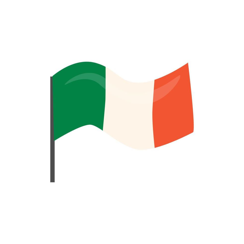 Flagge von Irland für St. Patricks Day Flat Vector Illustration
