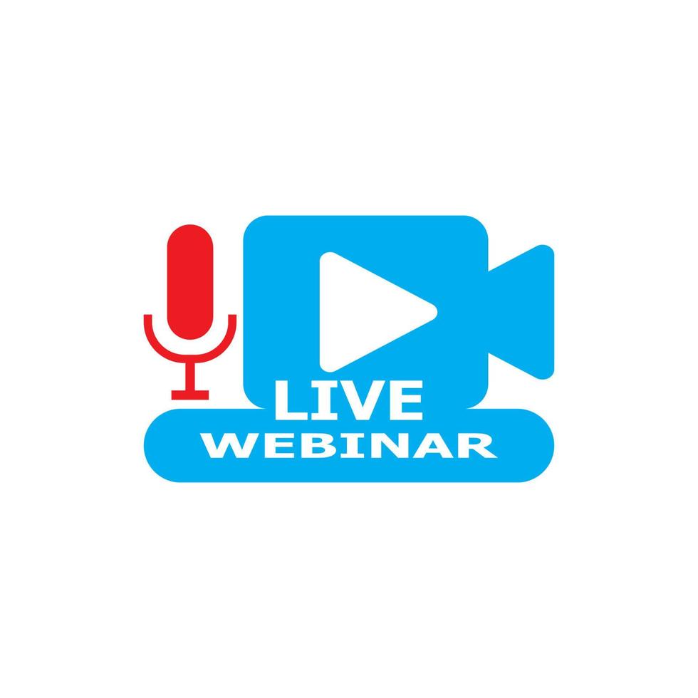 Live-Webinar-Symbol und Symbolvorlage vektor