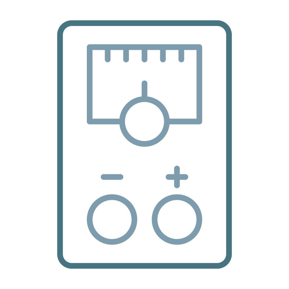 Voltmeter-Linie zweifarbiges Symbol vektor