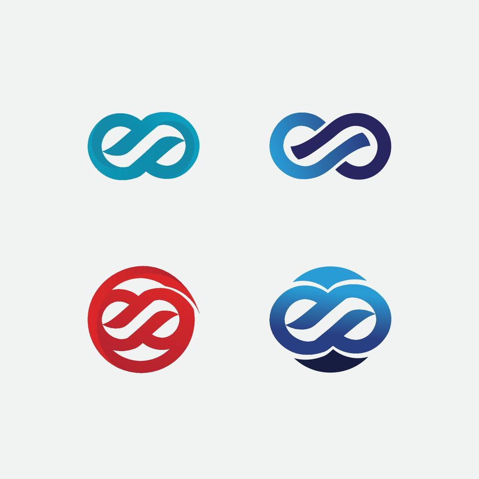 infinity design vektor logotyp set illustration