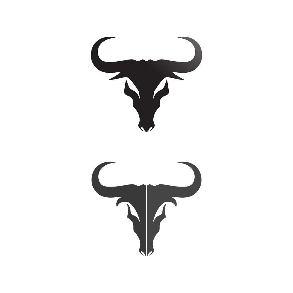 bull buffalo head ko djur maskot logo design vektor för sport horn buffalo djur däggdjur huvud logo vilda matador