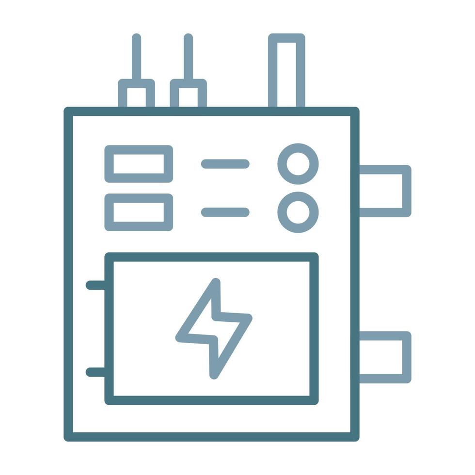 Sicherungskastenlinie zweifarbiges Symbol vektor