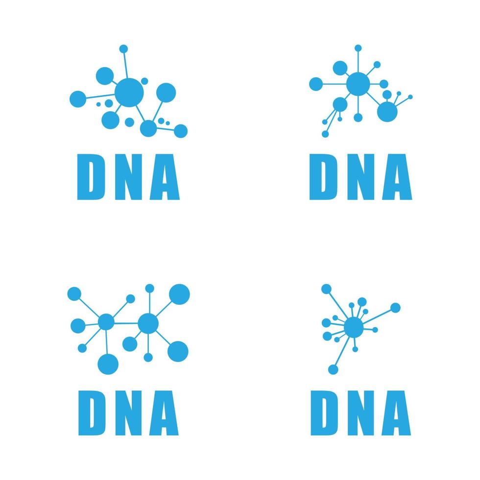 DNA-Gen-Logo-Schablonenvektorsymbolillustration vektor