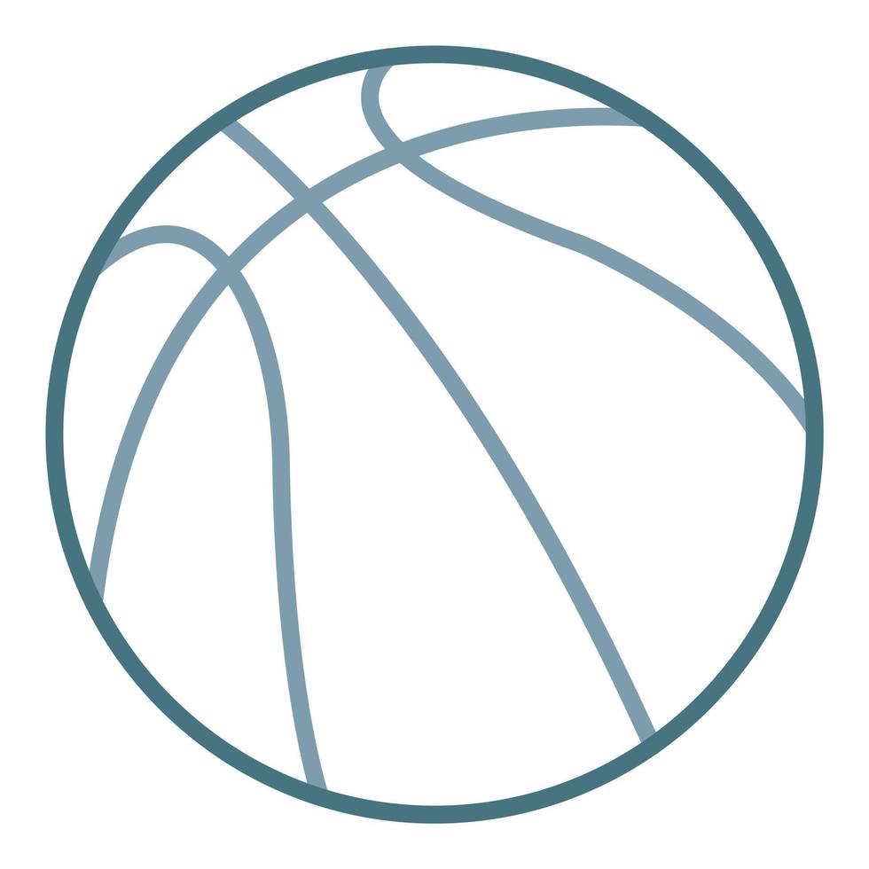 Basketballlinie zweifarbiges Symbol vektor