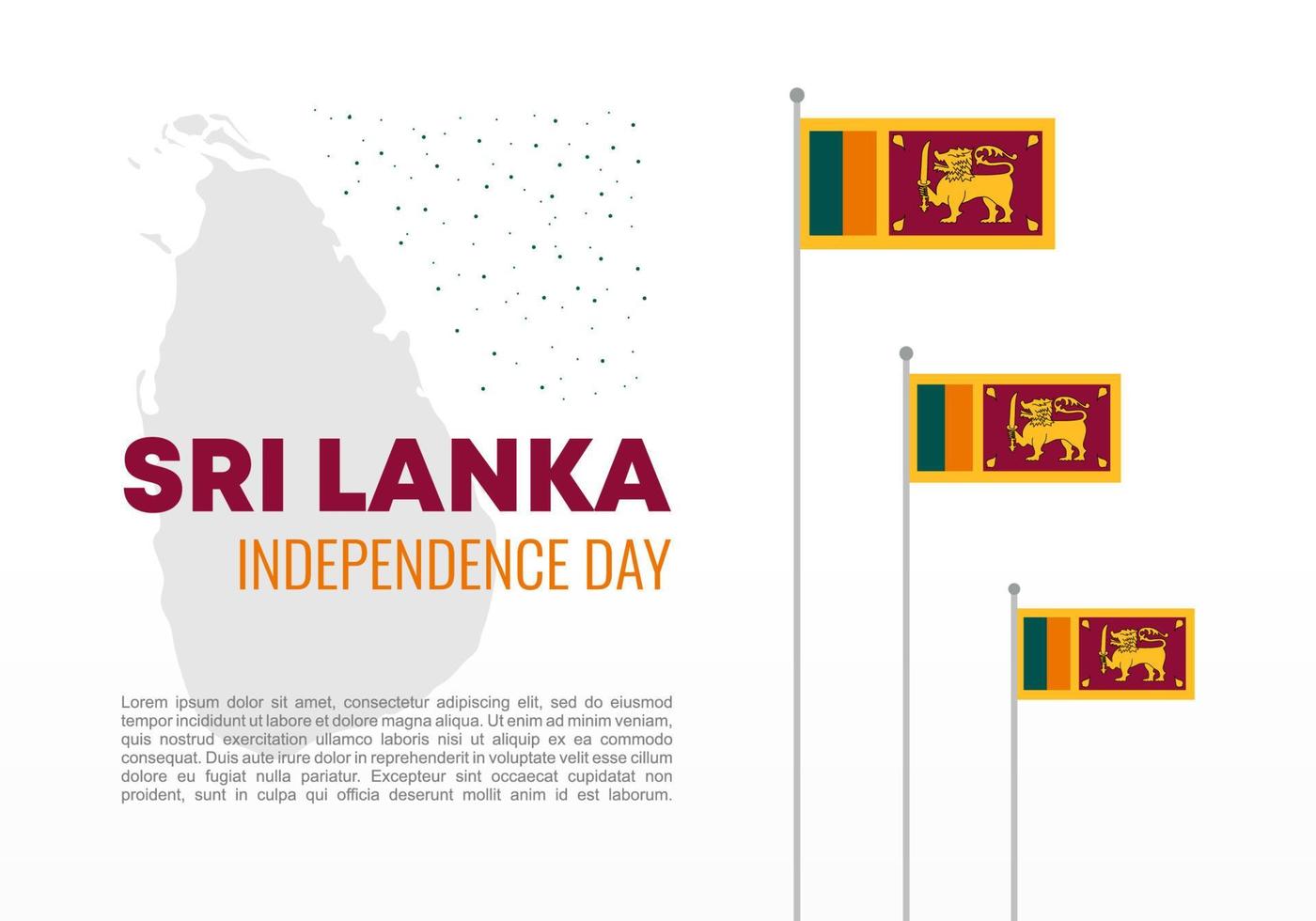 sri lanka självständighetsdagen bakgrund den 4 februari. vektor