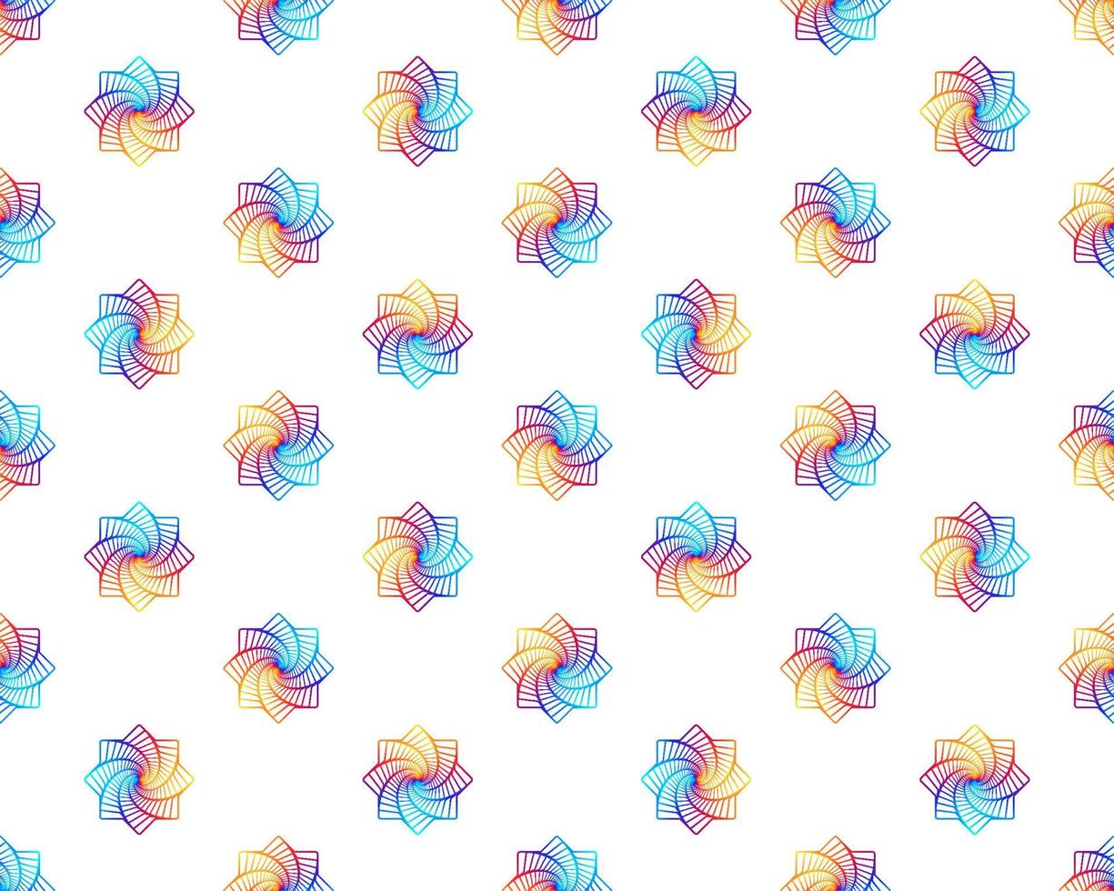 abstraktes Spiral-Regenbogen-Design-Element auf weißem Hintergrund. Vektor-Illustration-Eps. nahtloses Muster isoliert auf weiß vektor