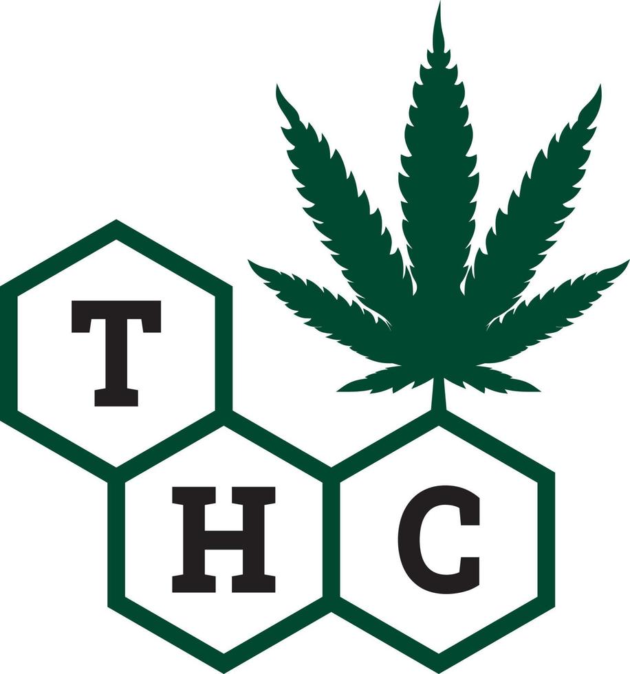 thc Tetrahydrocannabinol molekulare strukturelle chemische Formel vektor