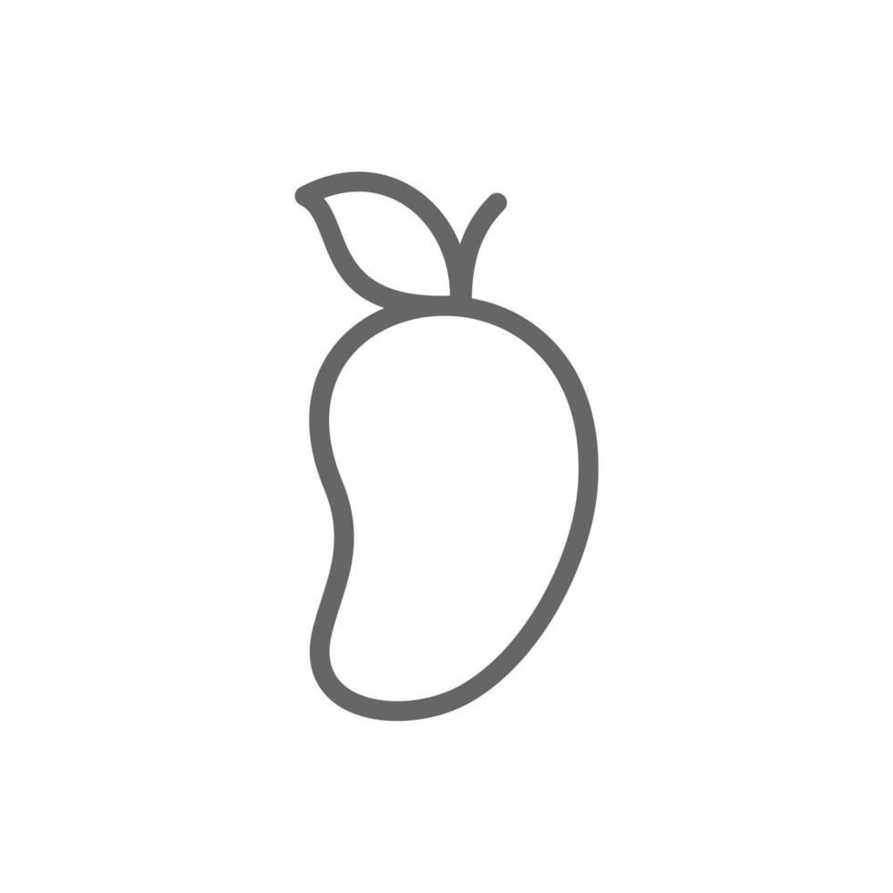 einfaches Fruchtsymbol auf weißem Hintergrund vektor
