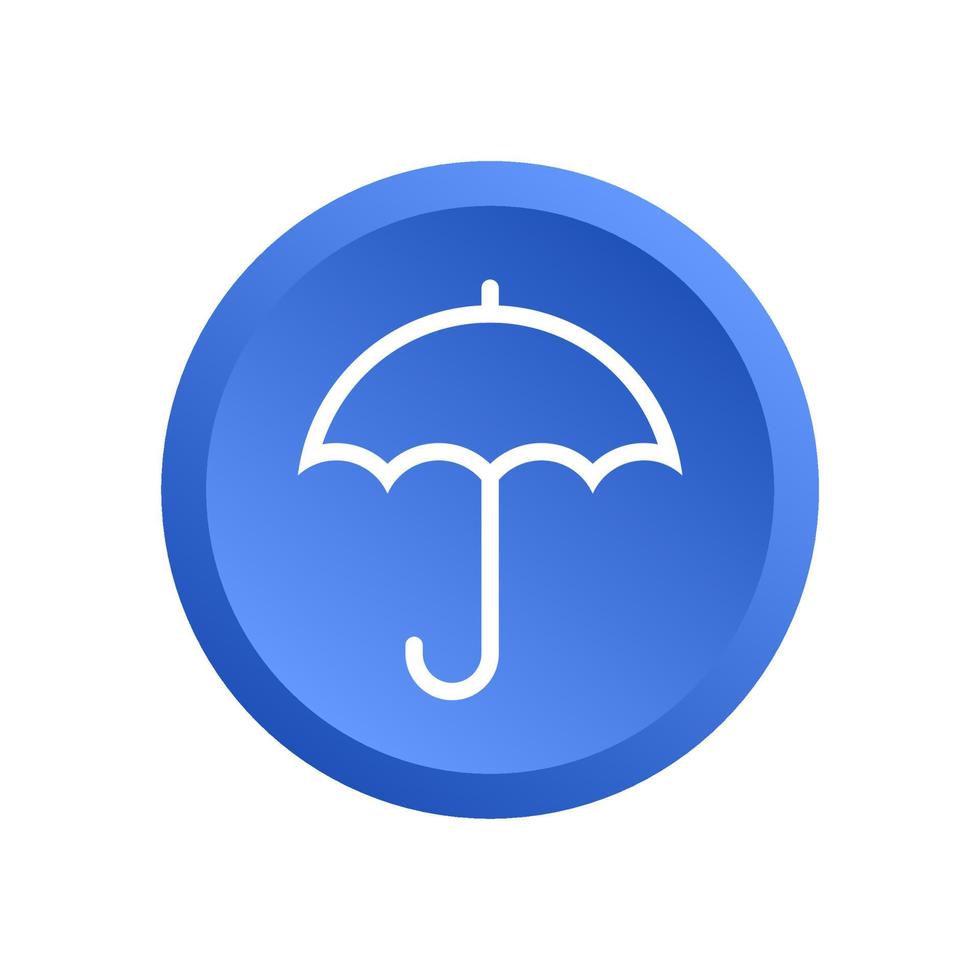 einfaches Regenschirmsymbol für die Regenzeit vektor